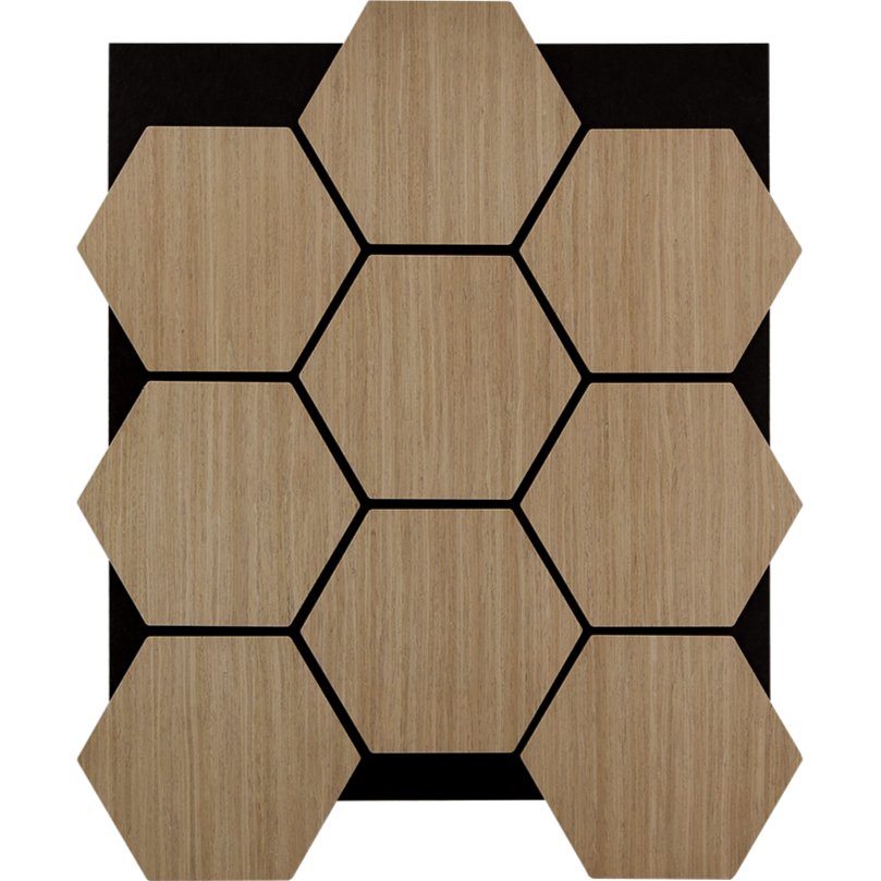 Acoustic Honeycomb Tile in beech. 810mm x 660mm x 18mm