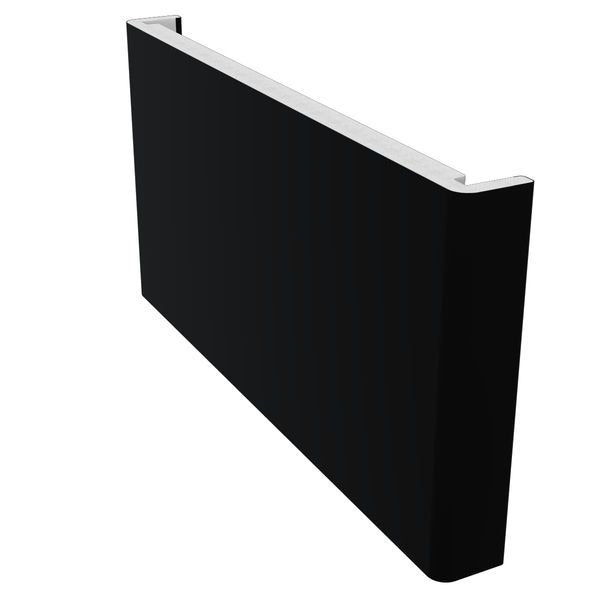 Double edge black fascia board for uPVC roofline installation