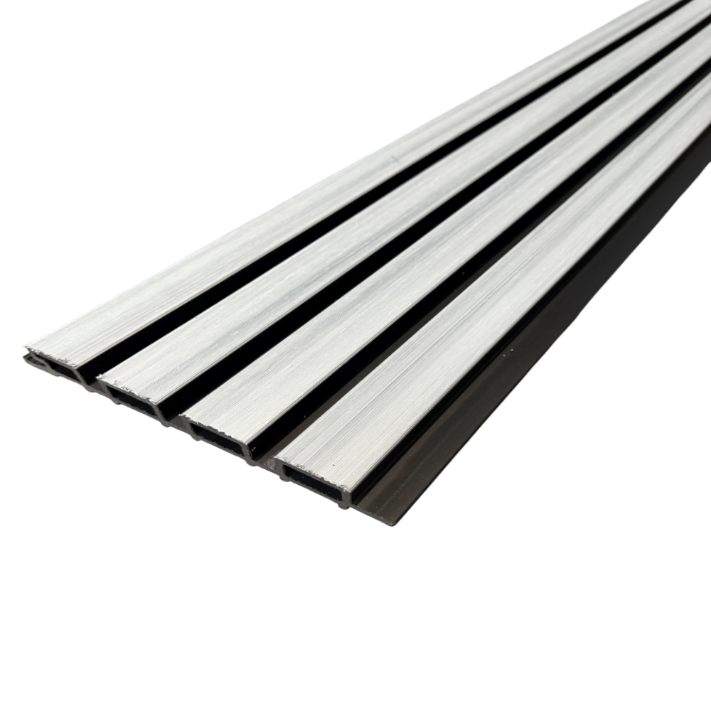 White cladding with black inlet Composite cladding .