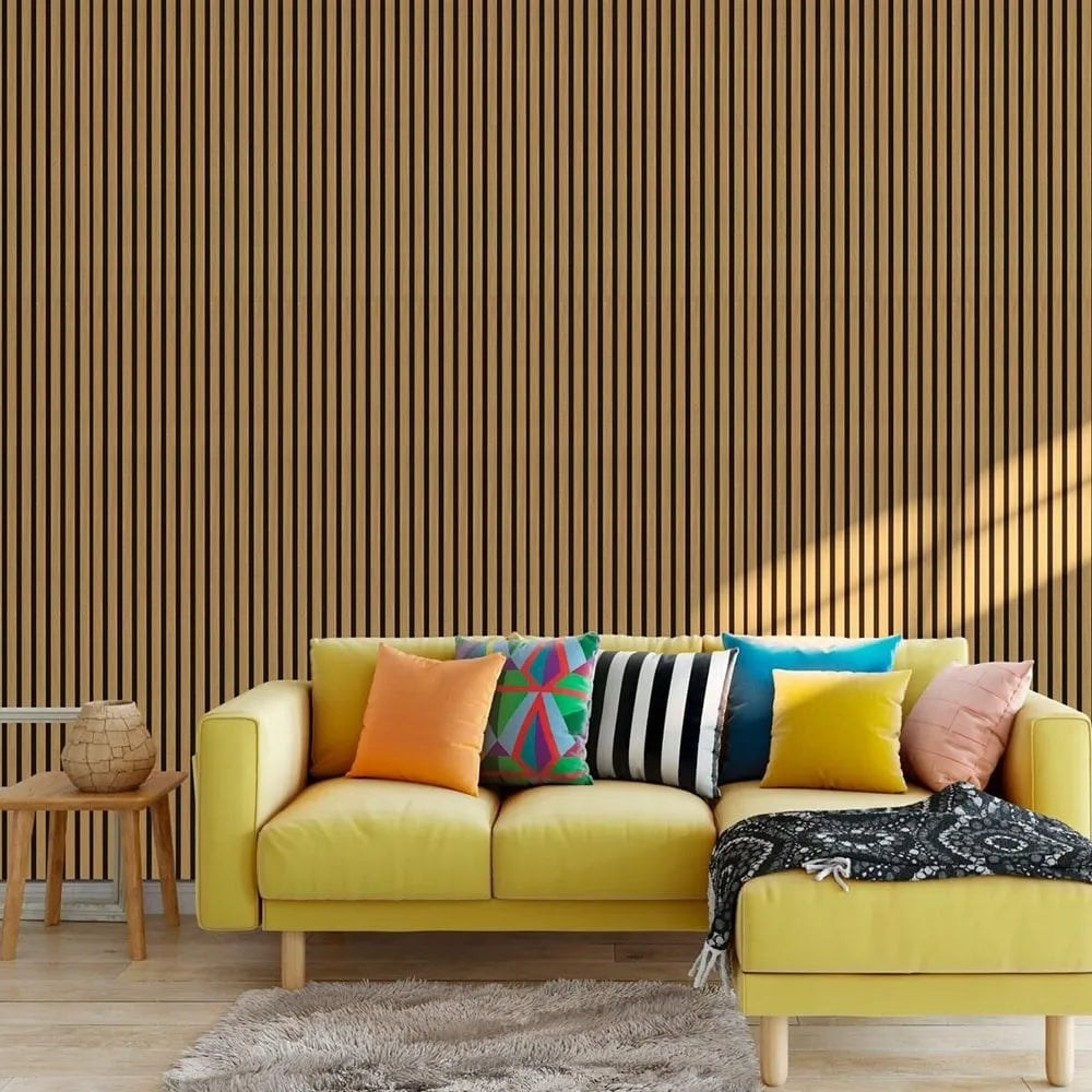 Zest Acoustic Slat Wall Panels – 600mm x 2600mm x 18mm