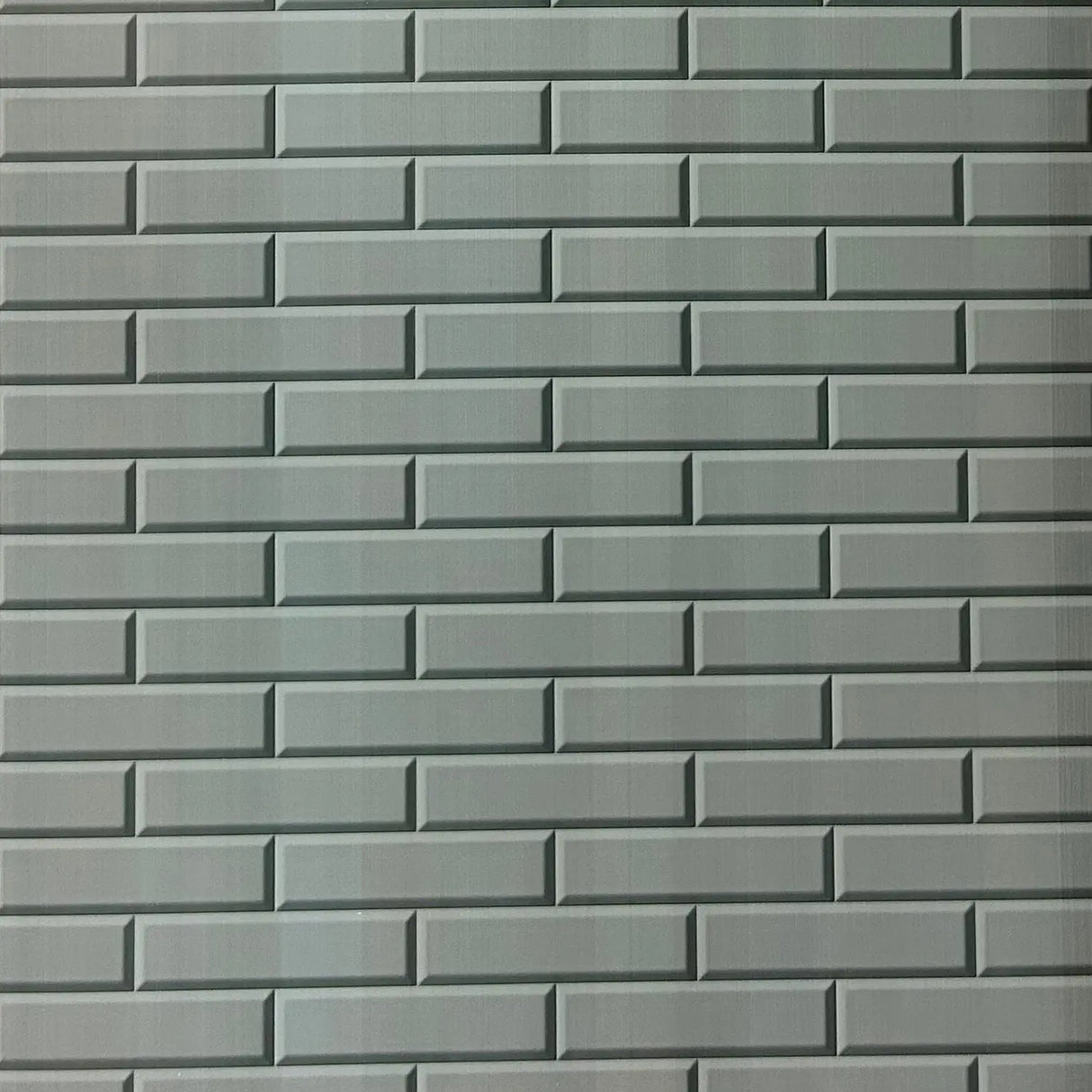 London tile dove interior wall panel, soft dove grey tile-effect finish