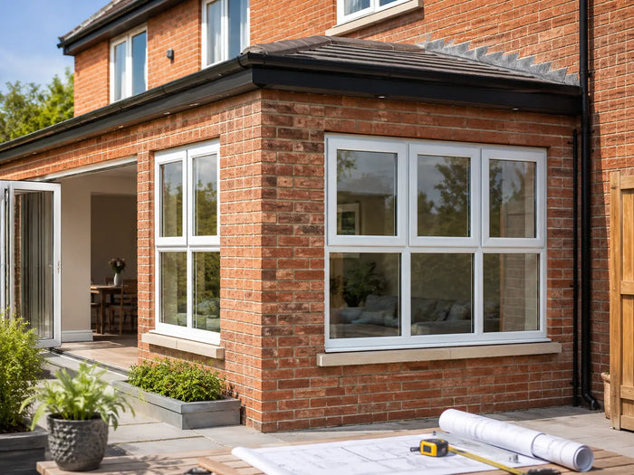Extension showing upvc windows