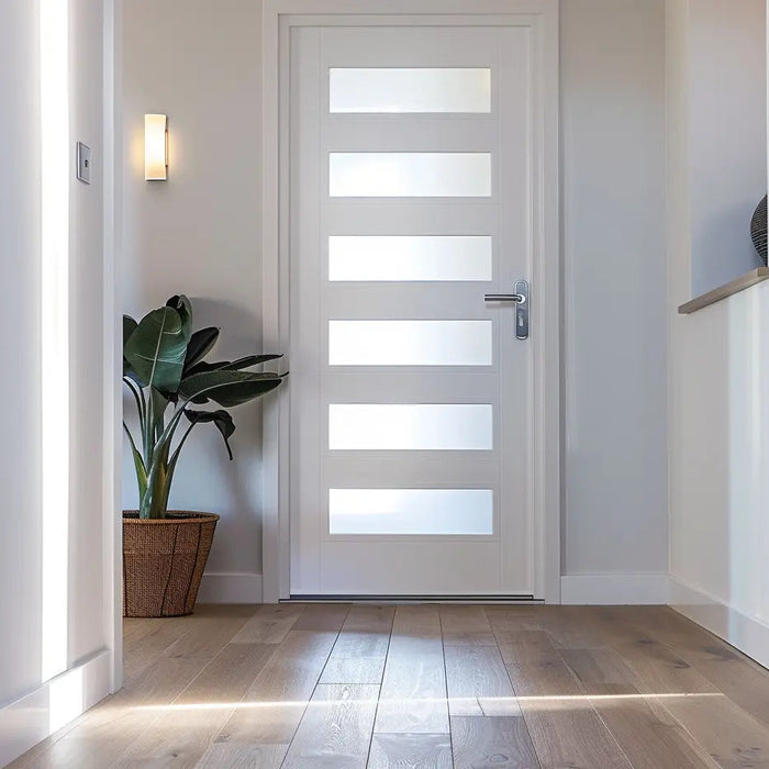 white internal uPVC style door