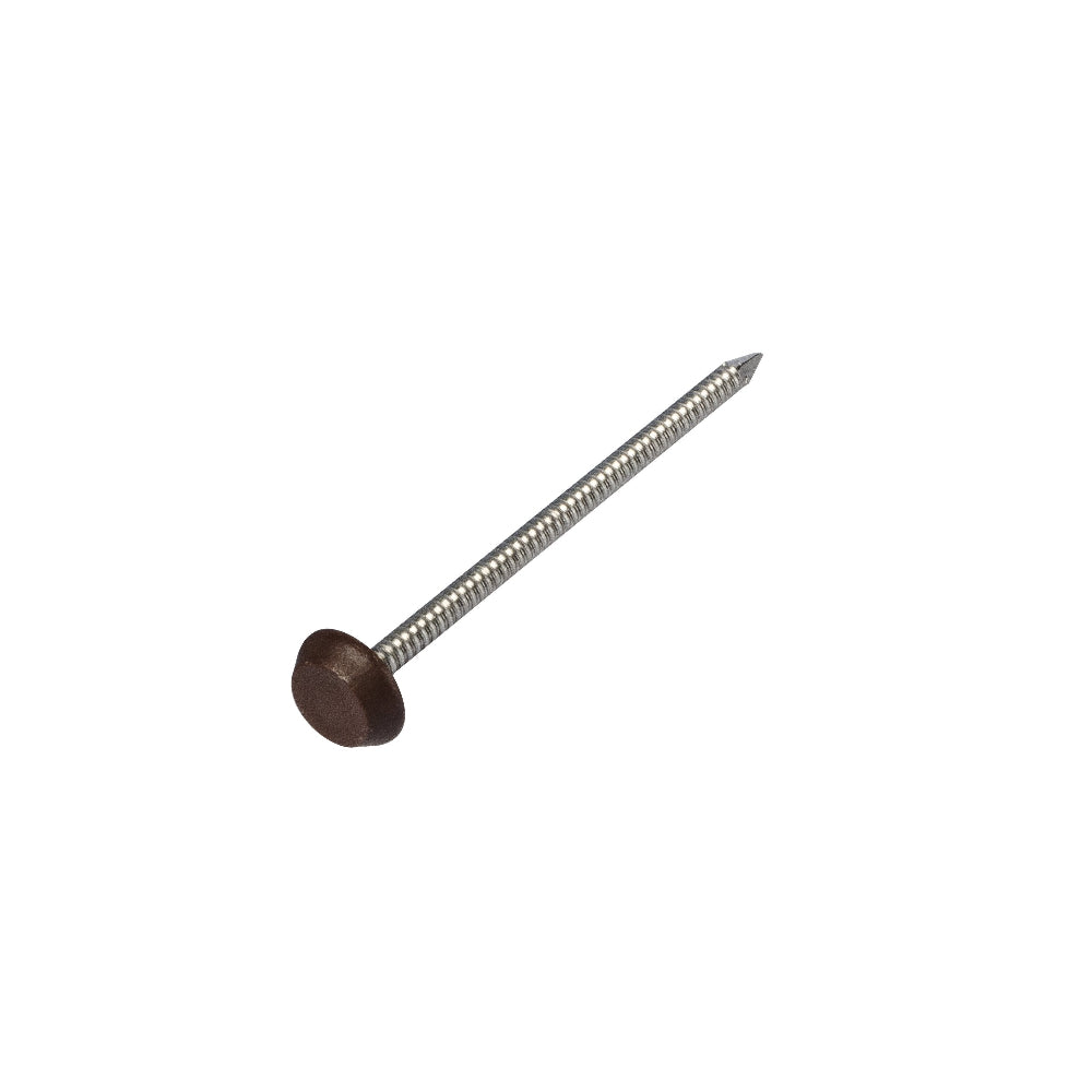 Brown Plastic Top Nails 65mm (Box of 100)