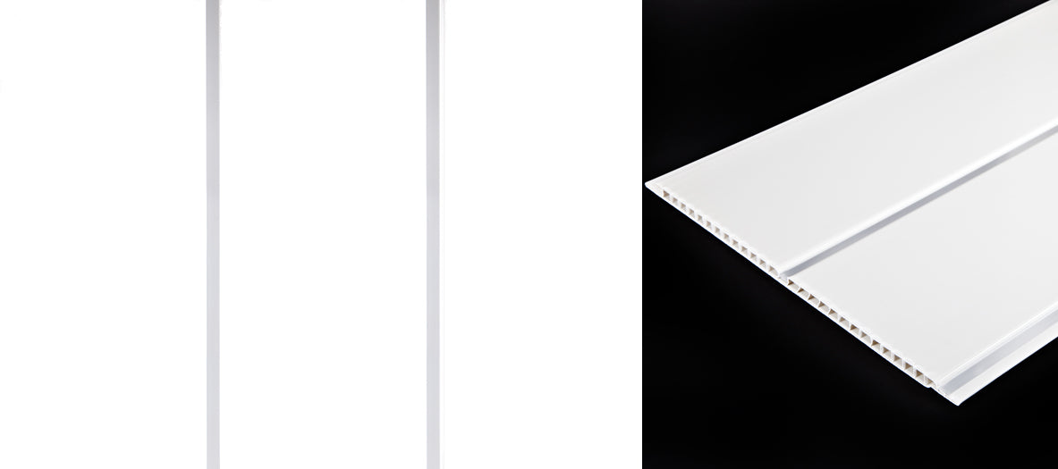 Gloss White Double Chrome Cladding – 2.6m x 250mm x 8mm