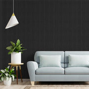 charcoal slatted wall panels fitted