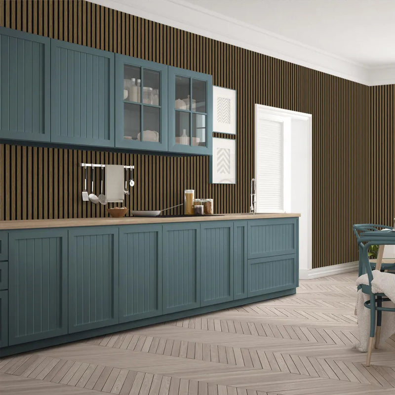 Natural oak slatted fitted image 