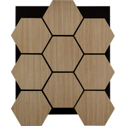 Acoustic Honeycomb Tile in beech. 810mm x 660mm  x 18mm