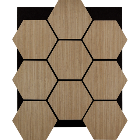 Acoustic Honeycomb Tile in beech. 810mm x 660mm  x 18mm