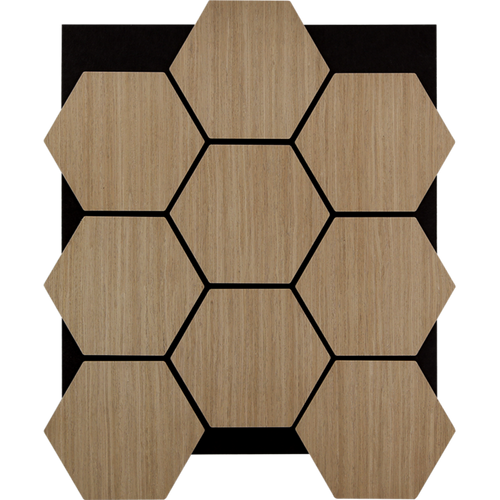 Acoustic Honeycomb Tile in beech. 810mm x 660mm  x 18mm