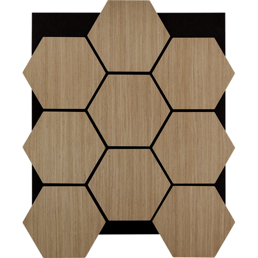 Acoustic Honeycomb Tile in beech. 810mm x 660mm  x 18mm