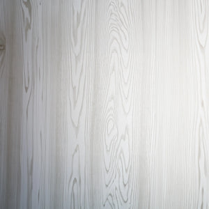Ash white interior wall panel, white wood-effect finish