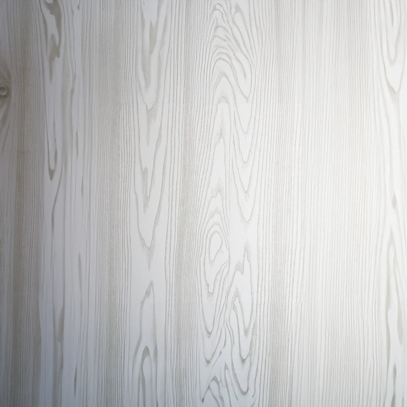 Ash white interior wall panel, white wood-effect finish