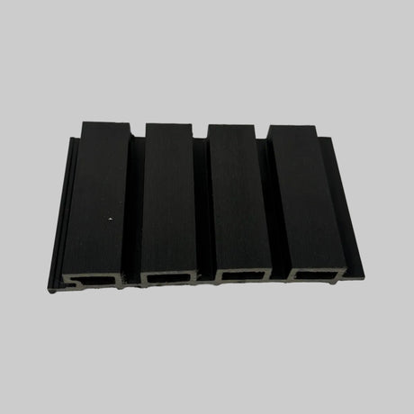 Black Slatted Composite Cladding Sample 