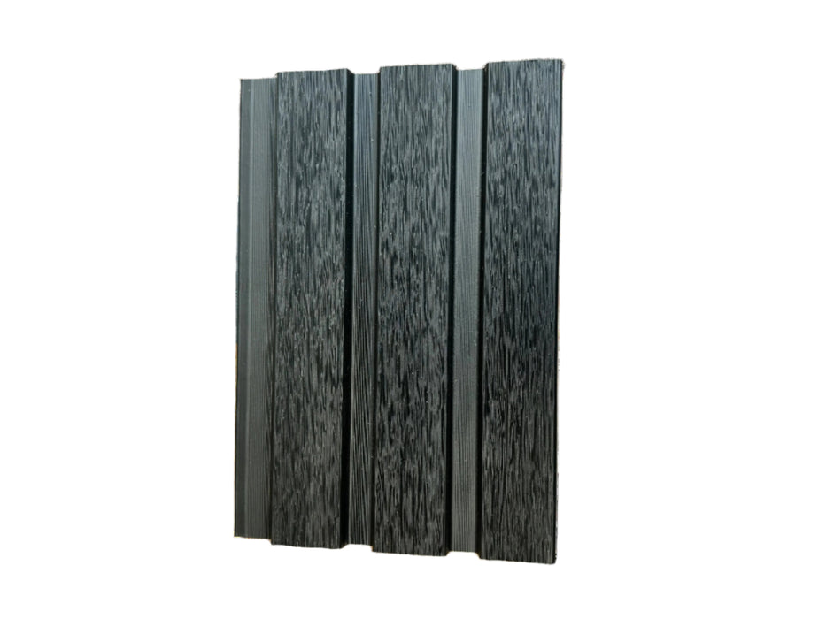 Black Slatted Composite Fence Panel - 1.8m x 155mm x 20mm