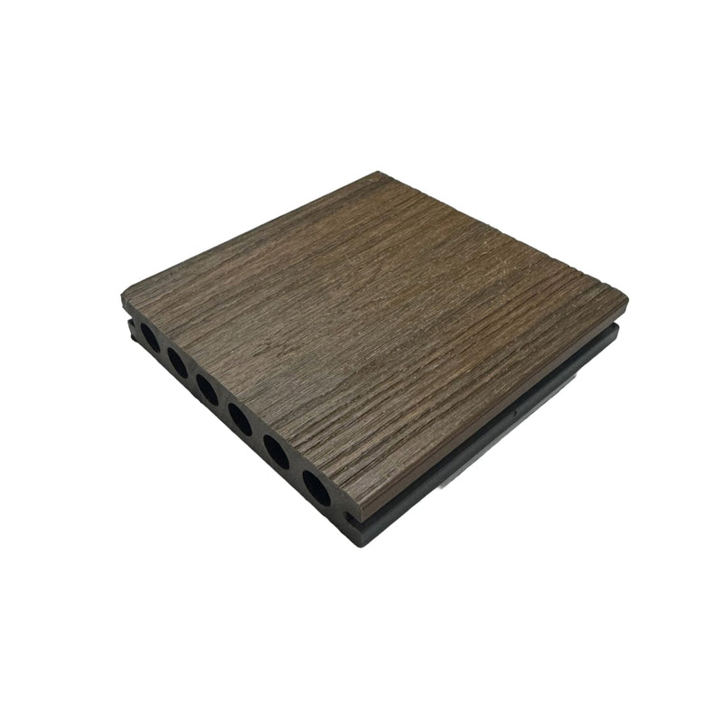 SixCore 4.8m capped composite decking board – Teak woodgrain
