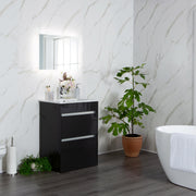 Carrera marble white interior wall panel, white marble-effect finish with grey veining