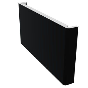 Double edge black fascia board for uPVC roofline installation