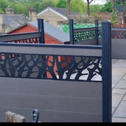 Black Decorative Fencing Screen - 1830mm x 250mm