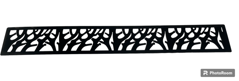 Black Decorative Fencing Screen - 1830mm x 250mm