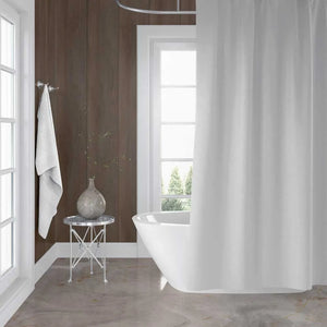 Kona woodgrain upvc panels in a bathroom with a freestanding bathtub, white towel, and decorative vase.