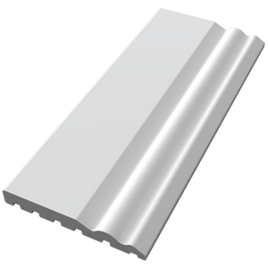 PVC Ogee White Skirting 125mm x 5000mm