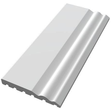 PVC Ogee White Skirting 125mm x 5000mm