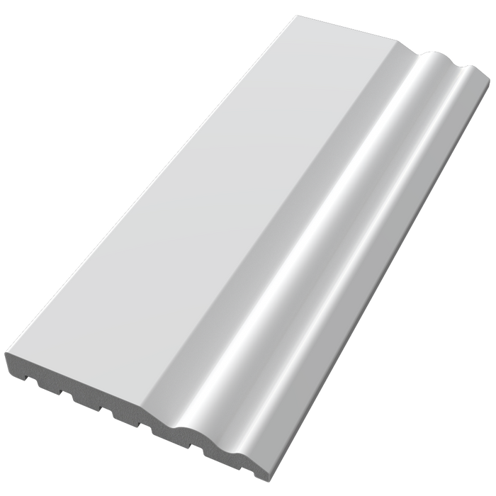 PVC Ogee White Skirting 125mm x 5000mm