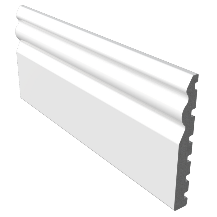 PVC Ogee White Skirting 125mm x 5000mm