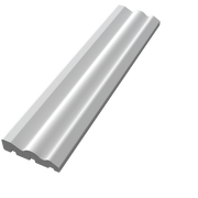 PVC Ogee White Skirting 75mm x 5300mm