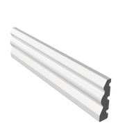 PVC Ogee White Skirting 75mm x 5300mm