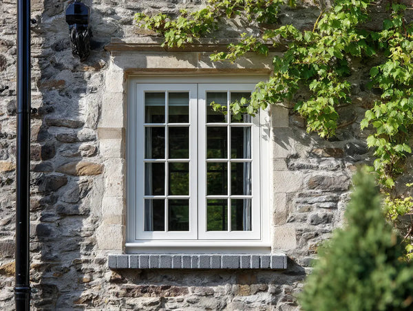 Flush sash windows in white