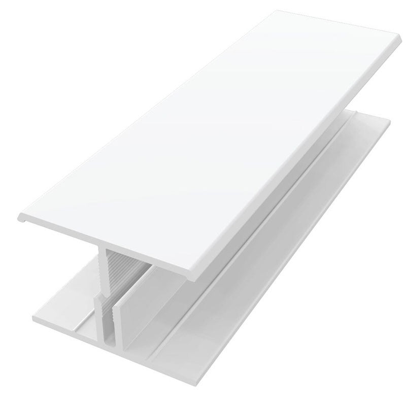 2 Part Joint Trim H Section 3m Fortex in White