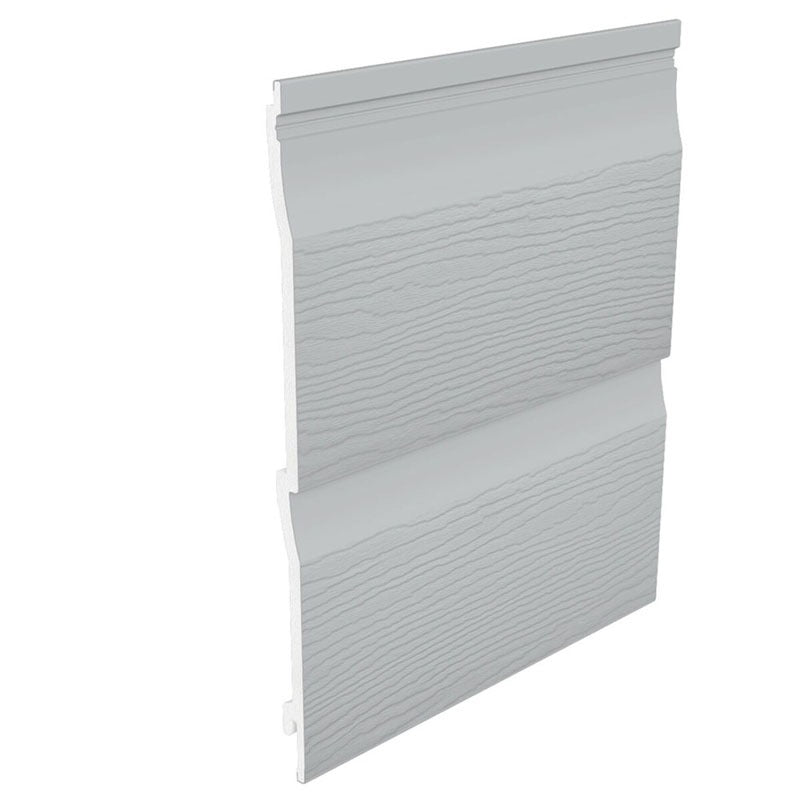 Fortex Double Shiplap Cladding in Misty Grey