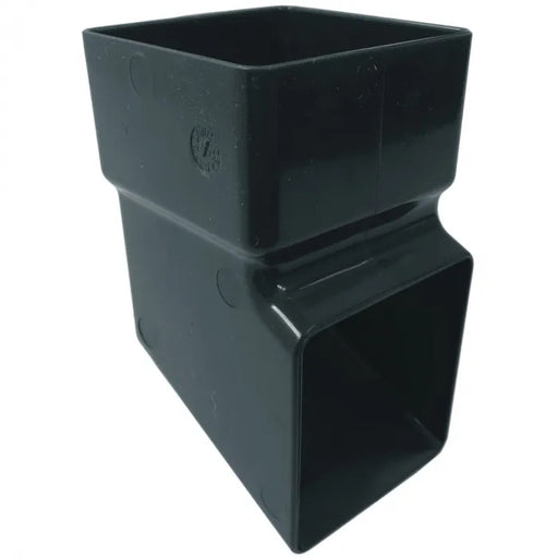 Freeflow 65mm Square 112° Offset Bend for fascia-to-wall transitions, available in Black, White, Brown, and Anthracite Grey