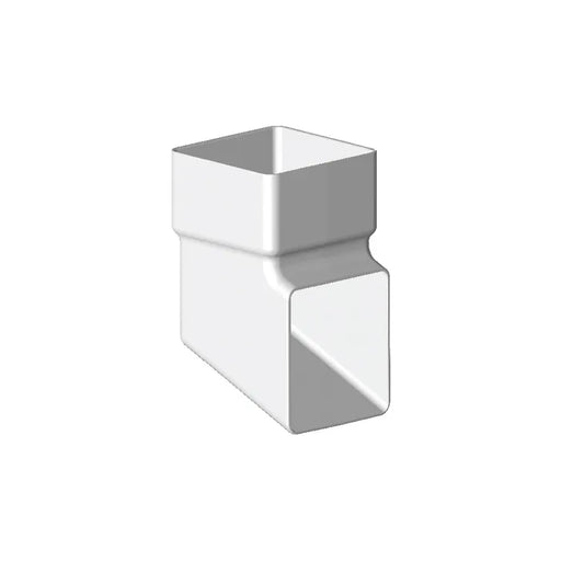 Freeflow 65mm Square 112° Offset Bend for fascia-to-wall transitions, available in Black, White, Brown, and Anthracite Grey