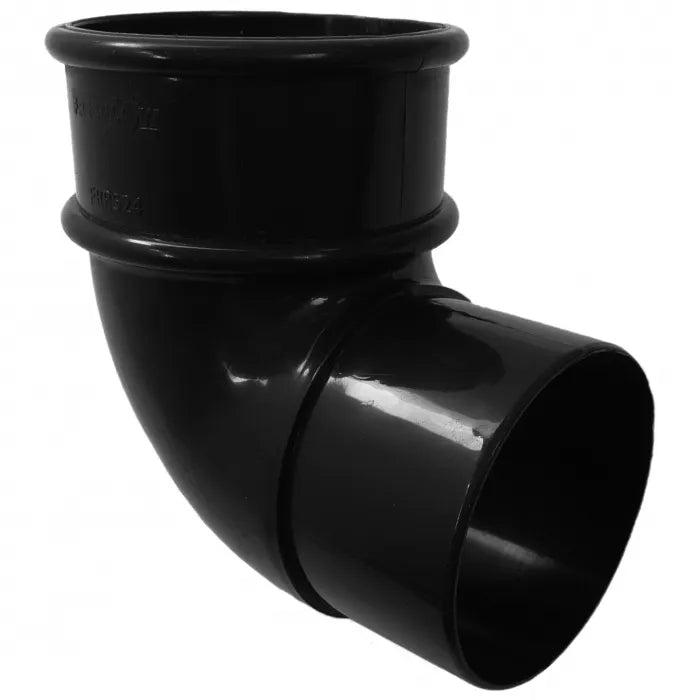 Freeflow 68mm Round Pipe 90° Offset Bend for precise right-angle connections in Black, White, Brown, and Anthracite Grey.