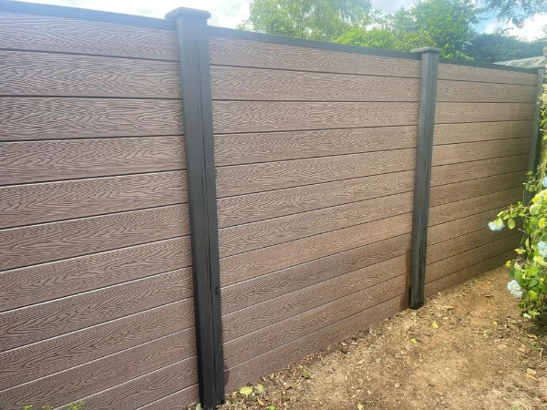Installed composite teak fencing from a previous job 