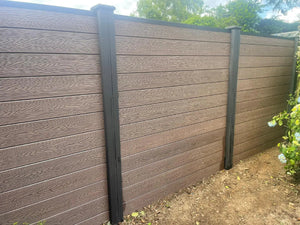 Installed composite teak fencing from a previous job 