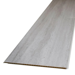 Rectangular sheet of gray material on a white background