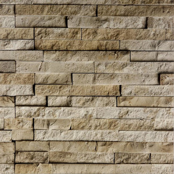 Clearance!! Pack 04: Masonry Beige Brick Effect Wall Panelling Pack of 4 - 2.6m x 375mm x 8mm