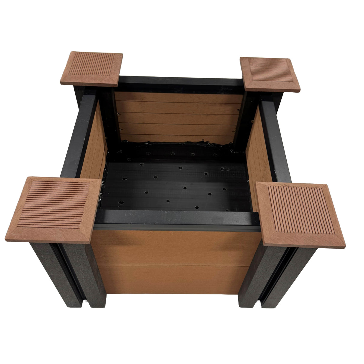Teak composite planter 