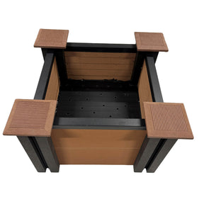 Teak composite planter 