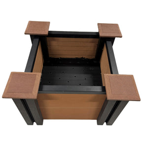 Teak composite planter 