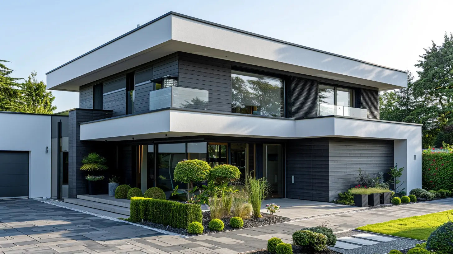 Modern residential architecture front elevation
