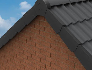 Dry verge and eeves protectors on a red brick house