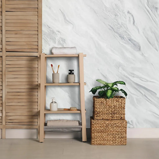 Oceanic marble interior wall panel with light marble-effect pattern finish