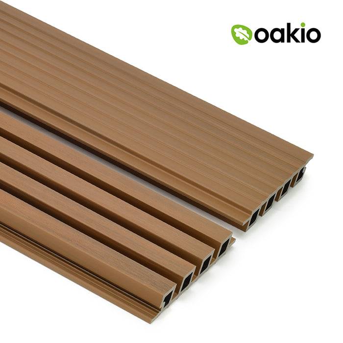 Oakio Proshield Slatted Cladding - Teak