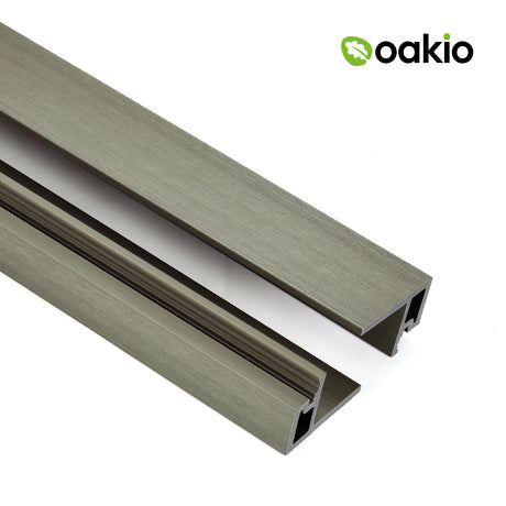 Oakio Proshield Slatted Cladding Starter Trim - Stone Grey