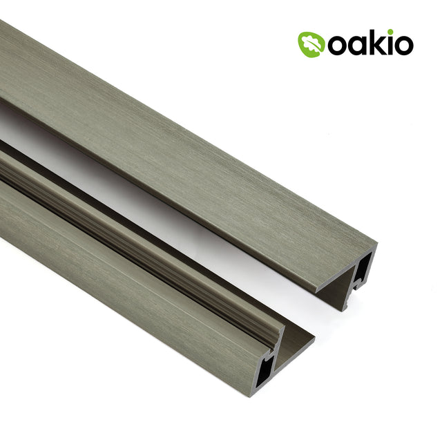 Oakio Proshield Slatted Cladding Starter Trim - Stone Grey
